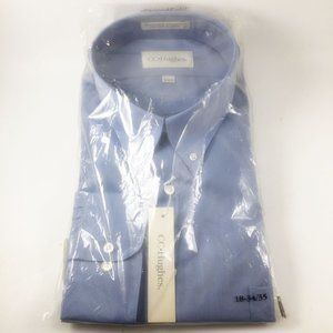 New CC Hughes Long Sleeves Shirt 18 34/35 Button Down Collar Pockets